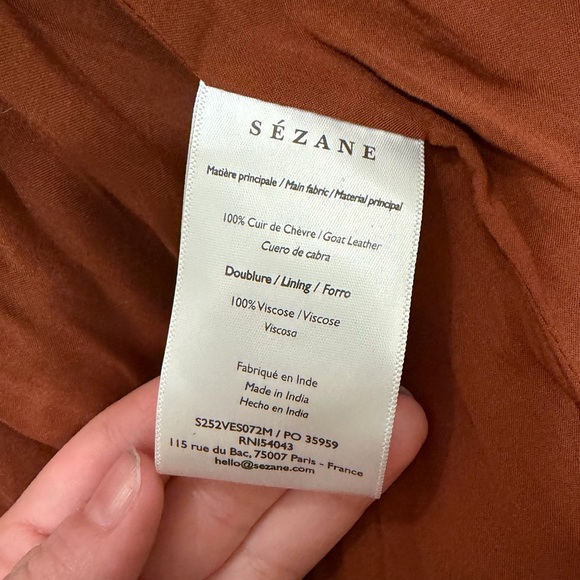 Sézane Women's Yuma Brown Fringe Jacket - Picture 11 of 13